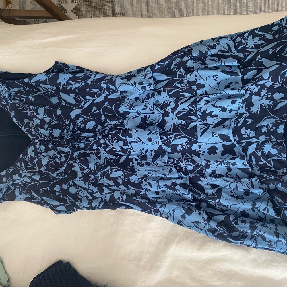 Parker Blue Sheath Midi Dress